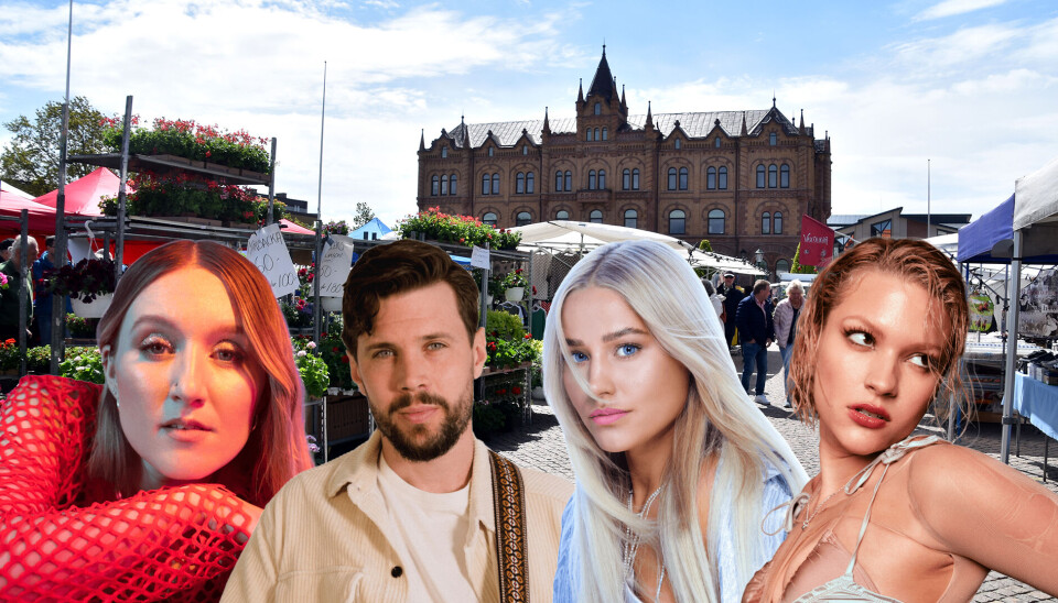 Myra Granberg, Robin Bengtsson, Klara Hammarström och Tove Styrke kommer alla till torget i Varberg. Myra Granberg, Robin Bengtsson, Klara Hammarström och Tove Styrke kommer alla till torget i Varberg.