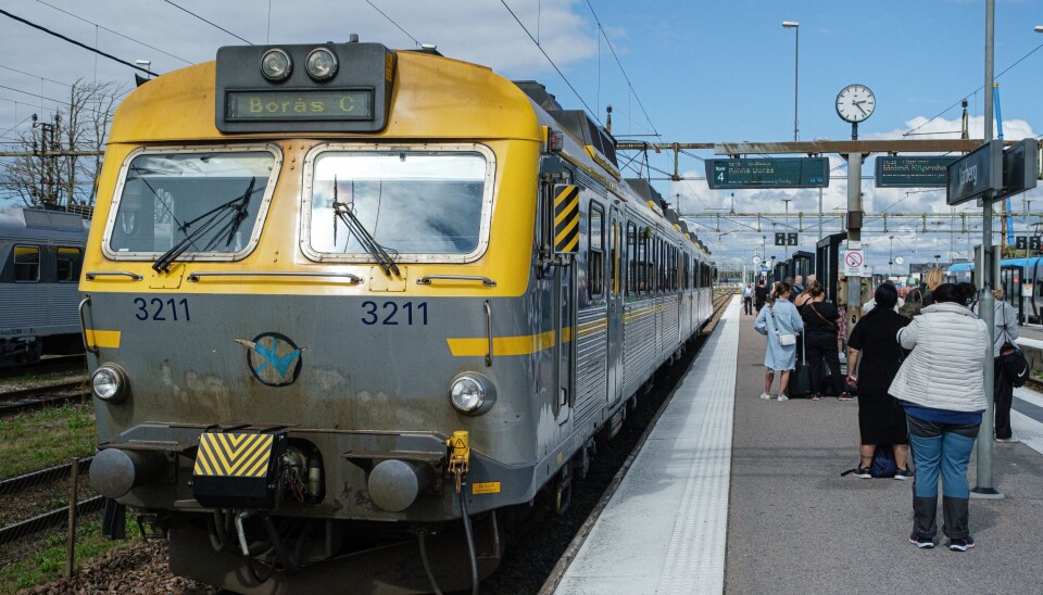 Premiär för Viskadalsbanan mellan Varberg och Borås efter renoveringen. Premiär för Viskadalsbanan mellan Varberg och Borås efter renoveringen.