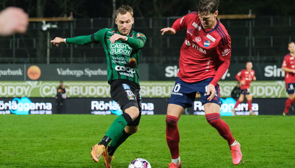 Filip Bohman i kvalmötet mellan Varbergs Bois och Östers IF på Varberg Energi arena. Filip Bohman i kvalmötet mellan Varbergs Bois och Östers IF på Varberg Energi arena.
