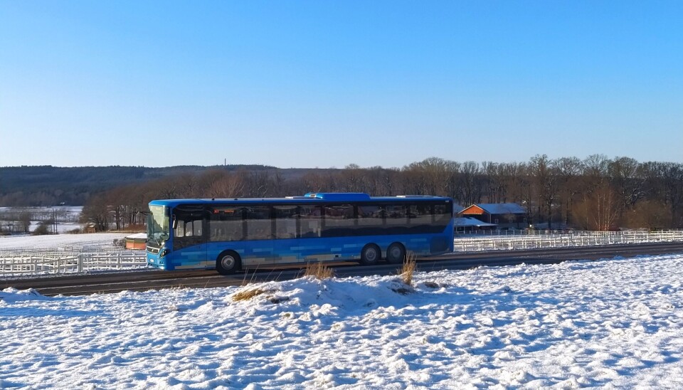 Blixthalkan skapade inställd busstrafik i Halland