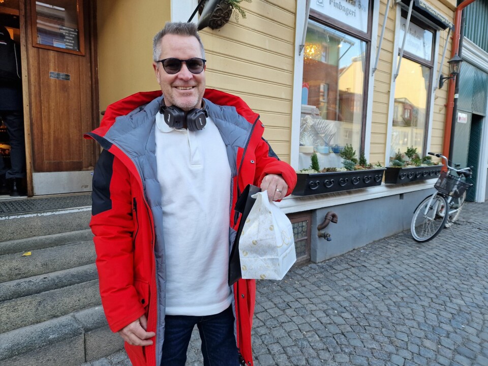 Niklas Andersson shoppade semlor på tisdagseftermiddagen. Mest för hustruns skull.