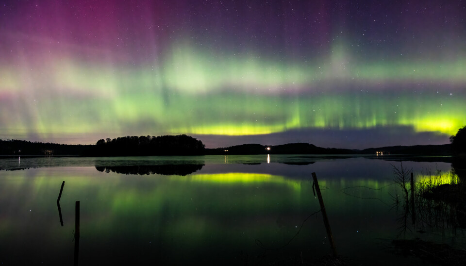 Michael Wahlgren tog den här bilden vid sjön Fävren sent på måndagskvällen.