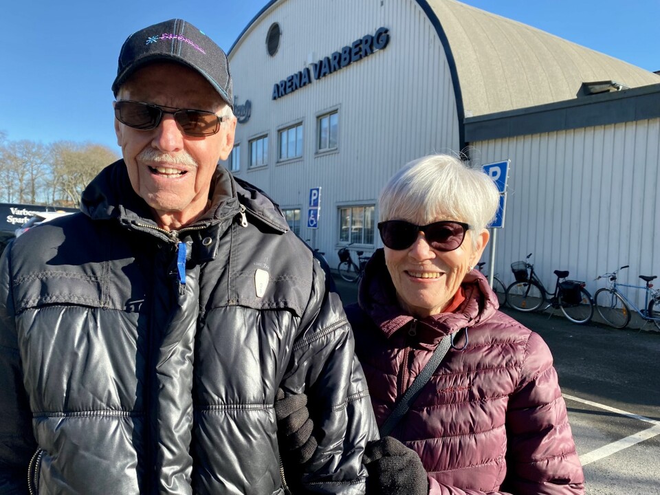 Seniormässan är ett trevligt tillfälle att träffa bekanta som man inte ser så ofta, tycker Ulf och Ann Johansson.