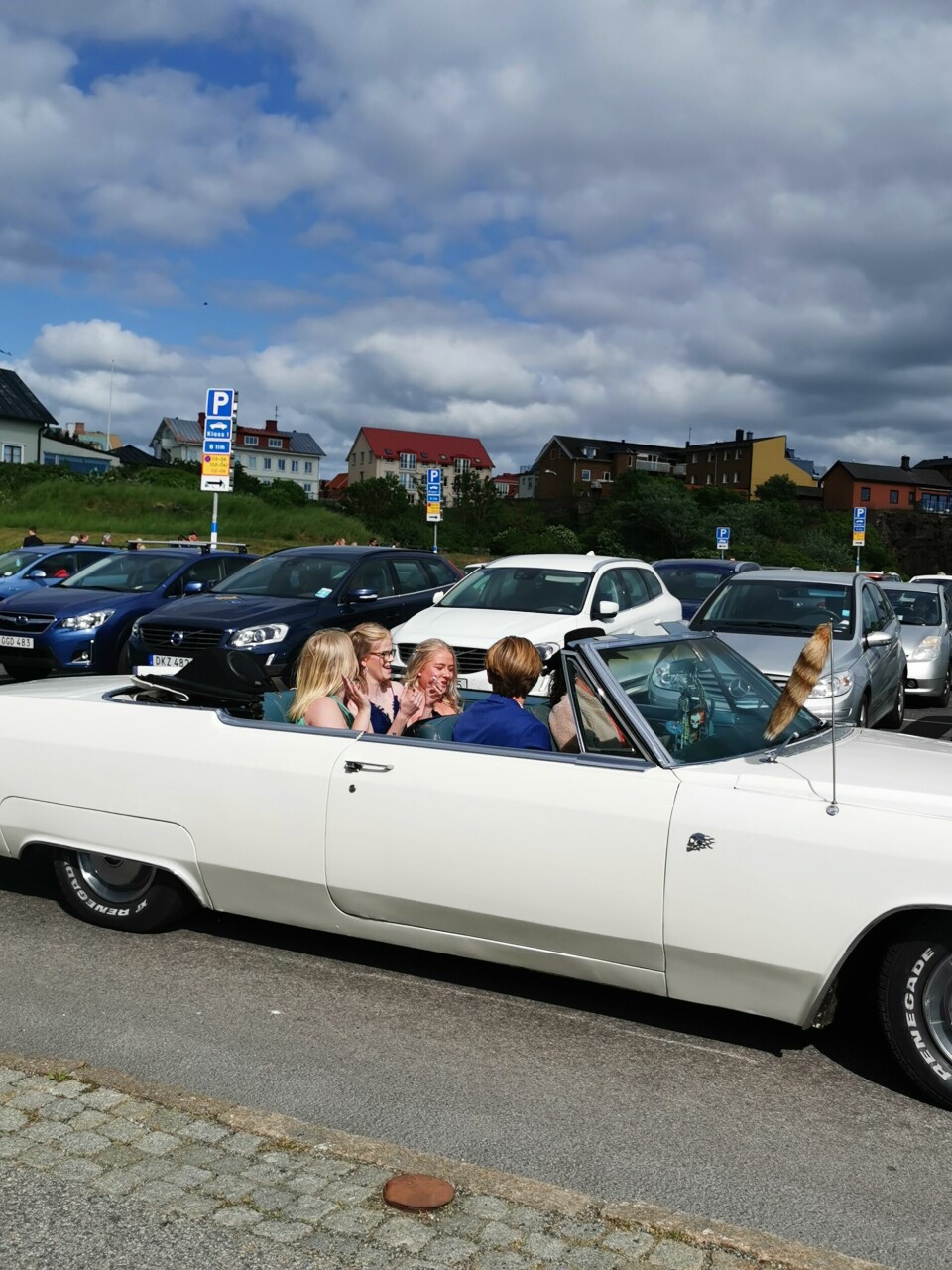 Det blev en lyckad kväll med många snygga bilar när Munkagårdsgymnasiet firade sin bal på Fästningsterassen under söndagen.