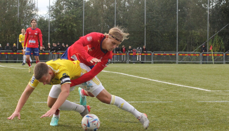 William Nilsson ställde till besvär för Falkenberg i början. William Nilsson ställde till besvär för Falkenberg i början.